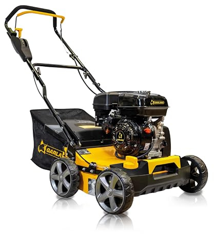 Artificial Turf Sweeper by Roll & Comb, Gas Powered Lawn Rake for Artificial Grass, Heavy-Duty Turf Brush Machine, 45L Collector, 212cc Engine, Model 602QGUS-V25, 84.6lb