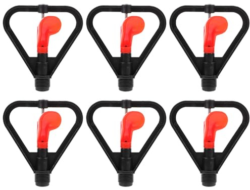 Hohopeti 6 pièces Arroseurs de Pelouse Rotatifs Automatiques Plastique pour Jardin Irrigation Léger