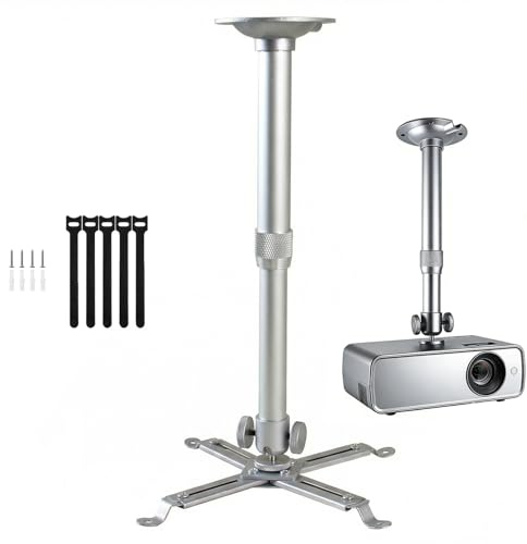 DAWASAPAT Universal 2-in-1 Projector Mount Bracket with Extension Pole, 7.87 - 15.74 Height Adjustable Holder for Projectors