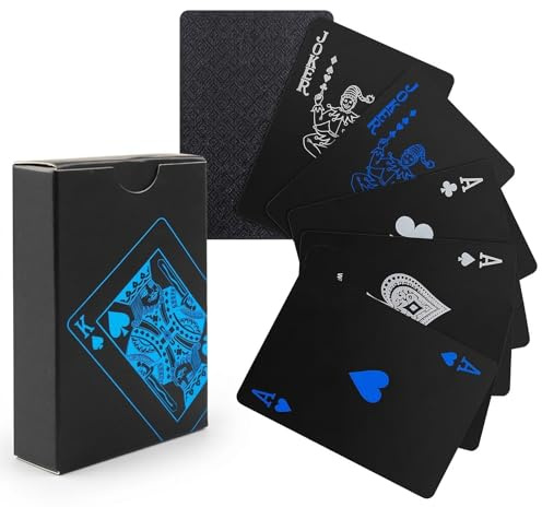 Mazzo carte da gioco PVC impermeabile, colori vivaci per magia e cardistry, carte scala 40, carte da gioco scala 40, carte poker