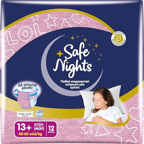 Babylino Safe Nights Girl 12-pack 13+ år (48-60 kg)
