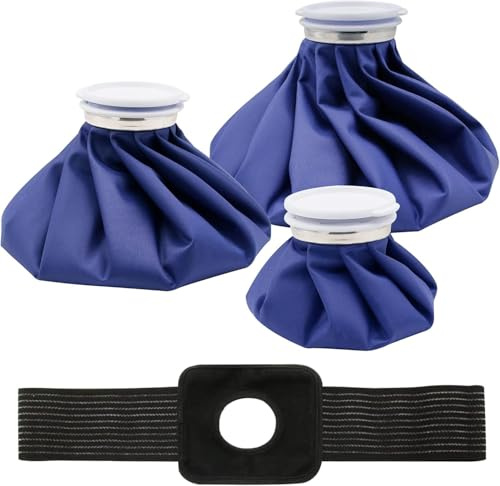Zodazoqa Set di 4 tasche riutilizzabili per ferite e compresse calde e fredde con elastico, 3 misure (15 cm, 23 cm e 28 cm)