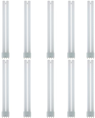 Sunlite FT24DL/835 Plug-in Twin Tube Compact Fluorescent Lamp, FT 4-Pin, 24 Watts, 1800 Lumens, 3500K Neutral White, 4-Pin (2G11) Base, 120 Volts, 10 Pack