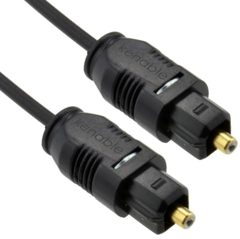kenable Optisk Digital Audiokabel TOS Link TOSLINK 2,2mm 1 m [1 meter/1m] Svart