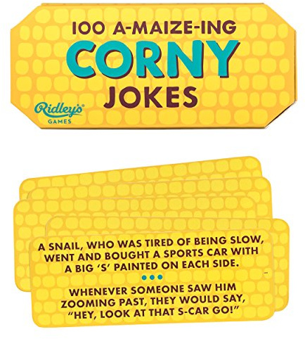 Ridley’s 100 A-maize-ing Corny Joke Cards – Includes 100 Jokes for Kids and Adults, Funny Jokes for Family-Friendly Fun – Makes a Great Gift Idea