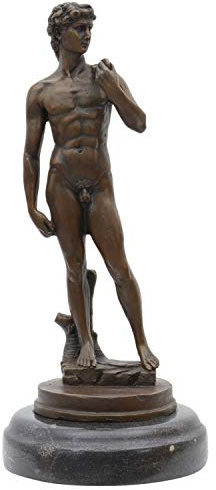 aubaho Escultura Bronce David según Miguel Ángel mitología Estilo Antiguo réplica Copia