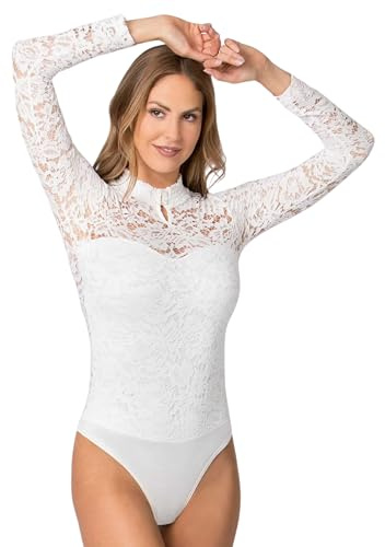 Stockerpoint Trachtenbody Lilo I Größe XS-XL I Damen Body in elegantem Design mit Tropfen-Ausschnitt & Spitze I Bequem & pflegeleicht I Perfekt für Trachten & Festlichkeiten