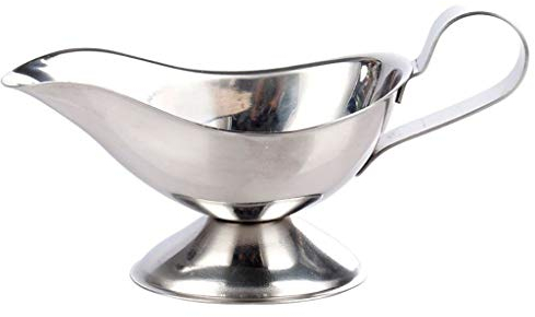 Cruche à lait Saucière, en acier inoxydable Saucière, Saucier en acier inoxydable avec poignée ergonomique et Big Dripless Lip Spout, idéal for le service sauce ou jus de saucières qualité commerciale
