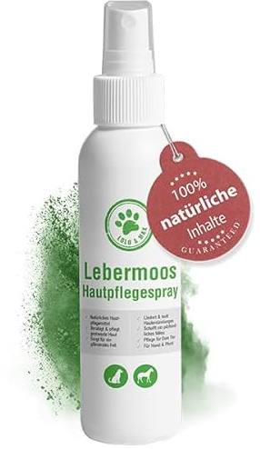 Lolo & Max Lebermoos Hautpflege Spray - Mittel gegen Juckreiz bei Hunden - Lebermoos Spray für Hunde - Juckreiz Hund - Mittel gegen Juckreiz - Pferde geeignet - 130ml