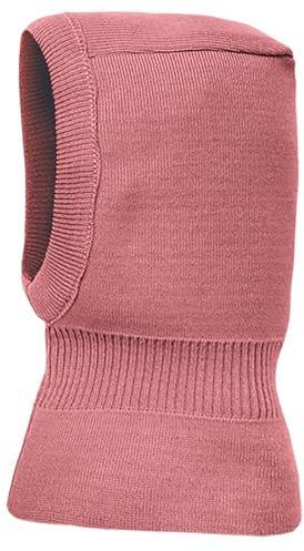 maximo Schlupfmütze zum Wenden Wendemütze Kindermütze Strumhaube Balaklava Kinder - Made in Germany Winter Herbst-Winter - 49 cm rot