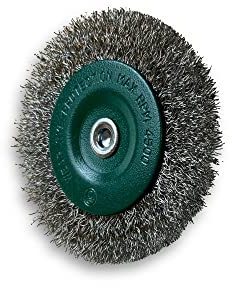 Kibros Lot 10 brosses circulaires tige Ø 75 mm inox souple 8 mm | Fil inox souple Ø 0,20 mm, 1 rang, tige Ø 6 mm, pour perceuse ou visseuse à mandrin, décapage brossage nettoyage.