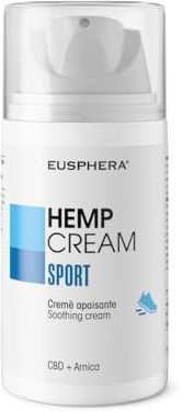 EUSPHERA - EU4SPORT – 75 ml – CBD Creme bei Muskelentspannung und Gelenkschmerzen – Schnell einziehende Sport Hanfsalbe – Boswelliasäure, Teufelskralle, Arnica – Made in Italy