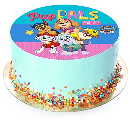 Kardasis Paw Patrol Tortenaufleger Essbar 20cm Tortendeko Kuchen Deko | Essbarer Paw Patrol Tortenaufleger 20cm rund Tortendeko für Kuchen, Torten und Geburtstagstorte aus Zuckerpapier