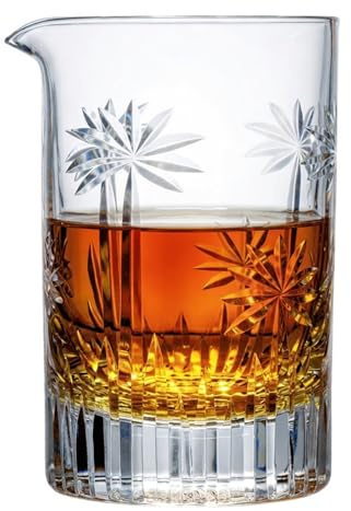 Homestia 24 oz Cocktail Mixing Glass - Weighted Crystal Stirring Pitcher with Thick Bottom, Seamless Old Fashioned Bar Mixer for Professional Bartender Mixology Home Bar Tools