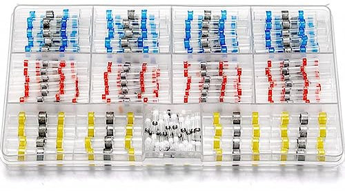 300/250/50 Stück gemischte Wärmeschrumpf-Verbindungsklemmen, wasserdichte Löthülse, Rohr, elektrischer Draht, isolierte Stoßverbinder-Set – 150 Stück mit Box