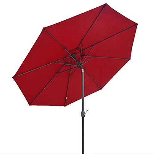 Parasol Parasol Grand 9ft (2.7m) Parasol Parasol de Patio de Jardin, Parapluie de Table de Marché extérieur inclinable avec manivelle, UV50+ Auvent Octogonal en Polyester au Bord de la Piscine/Cour