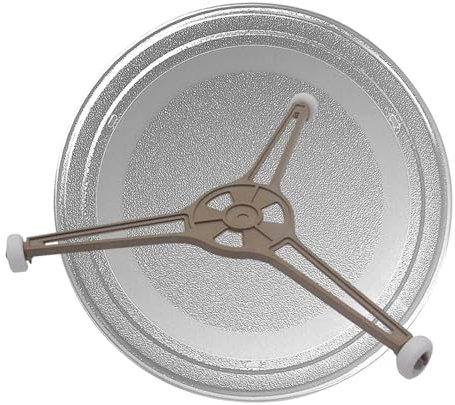 WORDFUN Mikrowelle Drehteller, 24.5cm Glasdrehteller Für Mikrowellen, Microwelle Ersatzteller, Hitzebeständig, GlasDrehscheibe, Glasteller, Rund Mikrowellenteller, AntiRutsch, Langlebig