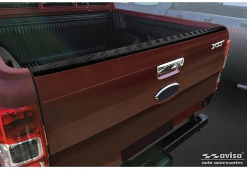 Avisa Aluminium Pickup Heckklappenschutz passgenau | kompatibel mit Ford Ranger 2011-2022 - Schwarz