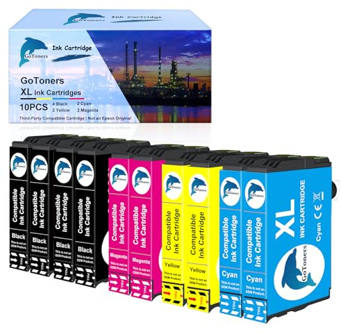 GoToners 604XL Cartucho de Tinta Compatible con Epson 604XL 604 XL para XP-3200 XP-3205 XP-4200 XP-4205 XP-2200 XP-2205 WF-2910 WF-2930 WF-2935 WF-2950 (4 Negro, 2 Amarillo, 2 Magenta, 2 Cian)