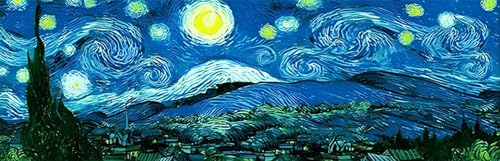 5D DIY Diamond Painting, Sternenklare Nacht Diamond Painting XXL Erwachsene Groß 100x233cm, Diamond Art Wirbel Diamant Painting Bilder Kinder Anfänger, Dimondpaintin Geschenke für Frauen, Wand Deko