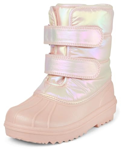 The Children's Place,Girls Faux Fur Trim Winter Snow Boot,Big Kid,6
