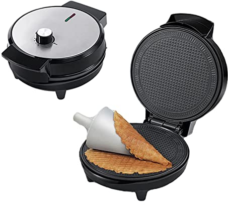 Máquina Para Hacer Conos De Helado Comercial, Máquina Para Conos De Gofres De Helado De Acero Inoxidable, Panadero De Conos De Rollo De Huevo Antiadherente, Máquina Para Hacer Rollos De Gofres De Una