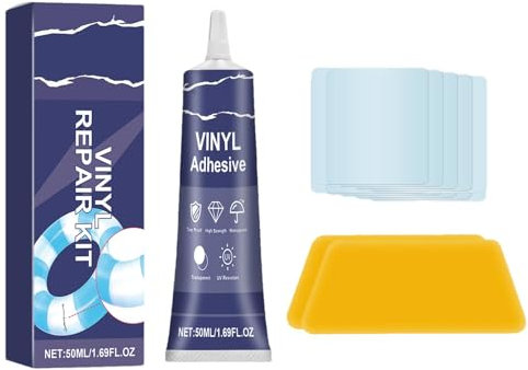 Nuytghr Aufblasbarer Patch, Floß-Patch-Kit, Kleber für Reparatur, Pool-Liner-Flicken-Reparatur, aufblasbares Matratzen-Patch-Set, Luftbett-Reparaturflicken, Patchkleber für aufblasbare Gegenstände