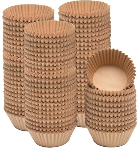 Gcardist 300-Count Brown Cupcake Liners Muffin Linner No Smell, Food Grade Baking Cups (Standard Size)
