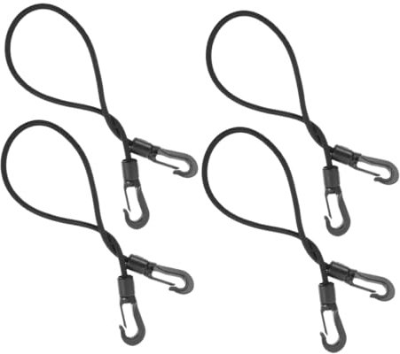 BUGUUYO 4pcs Outdoor Bungee Cords Stretchable Hooks for Kayaking Camping Boating Tie down Straps