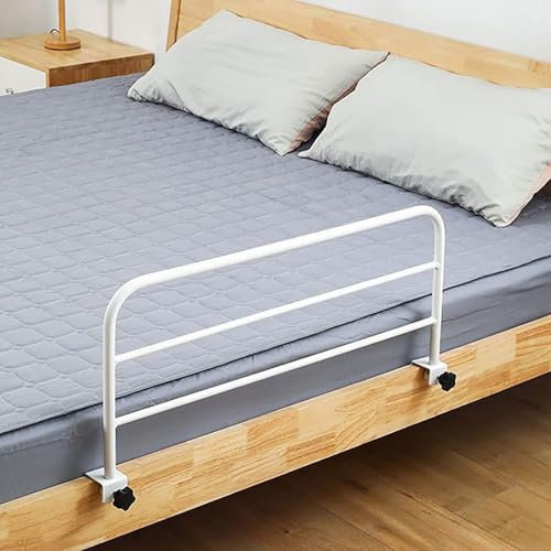 SEVEWAGE Sicherheits-Seitenstütze fürs Bett, medizinisches Bett, Krankenhausbettschutz, verstellbare Bettstützstange, Bettstock für ältere Erwachsene, Fallschutz, Transfergriff (weiß, 46 x 30 cm)