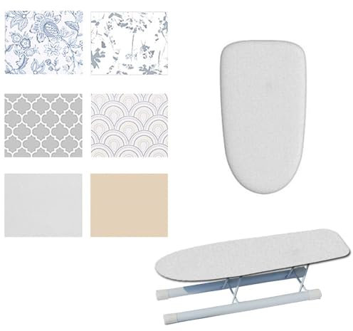 Generisch 52 X 11cm Bügelbezug, Baumwoll-Bügelbrettbezug Und Polster, Tischbügelbrettbezug, Ersatzbezug Für Ärmel-Bügelbrett(Grau)