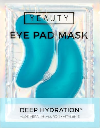 YEAUTY DEEP HYDRATION EYE PAD MASK, feuchtigkeitsspendende Augenpads mit Aloe Vera, Hyaluron und Vitamin E gegen trockene und spröde Haut, für eine optimal durchfeuchtete Augenpartie (Packung mit 5)