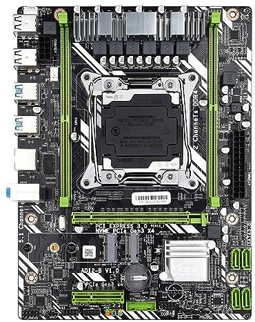 Eighosee Carte Mère X99-D4 DDR4 Compatible LGA2011 V3/V4 NVME M.2/M.2 WiFi/PCI-E 4X Interface PCI-E 16X Accessoires pour Emplacement pour Carte Graphique