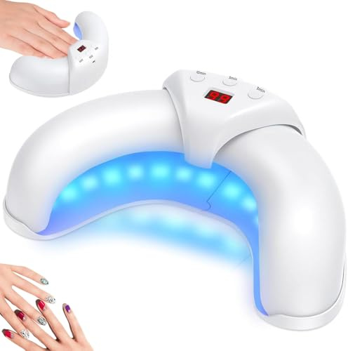 Lampe UV Ongles Gel, 36W Lampe UV Sèche Ongles avec 18 LEDs, Portable Séchoir à Ongles Professionnel avec 3 Minuteries 30s/60s/99s pour Tous les Vernis Gel UV