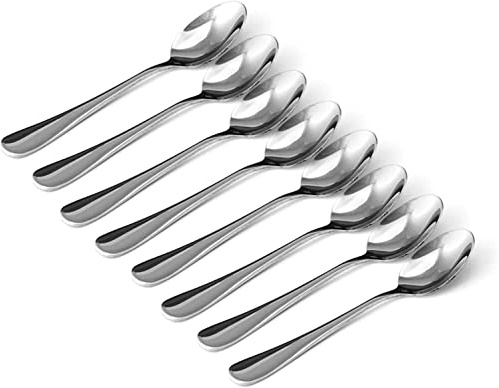 GTOULHH Teaspoons 8 Pcs Espresso Stainless Steel Spoon Tea Coffee Soup Dessert Spoon Spoons for Spices