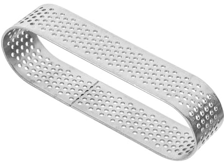 VALICLUD Oval Tartlet Mould Stainless Steel Perforated Baking Mold for Mousse Tiramisu Fruit Tart Quiche Dessert Oven Use
