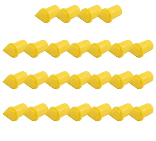 Yellow Wheel Nut Indicators 21mm for Trucks, Caravans, Trailers - Fluoro Safety Markers to Detect Loose Nuts - Resistant Polyethylene Tire