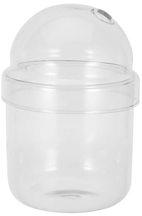 TIDTALEO Terrario de Vidrio para Plantas Suculentas y Orquídeas con Tapa, Maceta Moderna y Elegante para Decoración de Mesa Hogar, Fácil de Montar, Tamaño 14.5x8.8 Cm