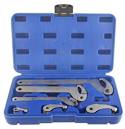 AB Tools Adjustable Hook and Pin Wrench Spanners C Spanner 35mm - 120mm 6pc Set
