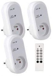 Pack de 3 prises wifi avec télécommande pour Smart wifi [Casa Control]