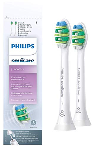 Philips Sonicare Original Aufsteckbürste InterCare HX9002/10, bessere Zahnzwischenraumreinigung, 2 Stück