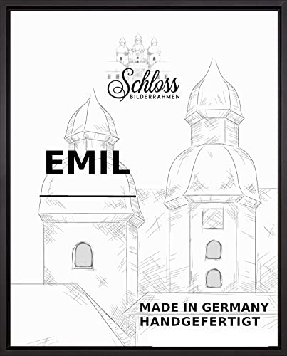 Schloss BILDERRAHMEN Emil 70x140 cm, Schattenfugenrahmen Dekor Schwarz