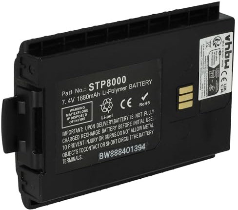 vhbw Akku Ersatz für Sepura 300-00631, 300-00634, 300-00635, 300-01174, 300-01175 für Funkgerät, Walkie Talkie (1.880mAh, 7,4V, Li-Polymer)