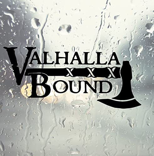 myrockshirt Valhalla Bound Axt Beil Aufkleber Wikinger Nordic Viking Skandinavien Sticker