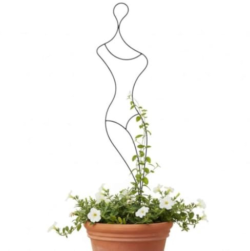DanDiBo Rankhilfe Kletterhilfe Metall 140 cm Bodenstecker Gracia Gartenstecker Rankgitter Kletterpflanzen Blumenhalter Ranksäule Garten Blumen