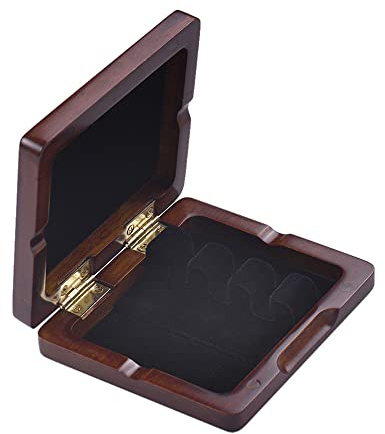 Caja de caña de fagot, caja de madera para caña de fagot, caja de cañas de fagot tallada a mano para 3 cañas