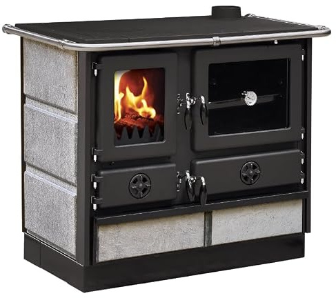 INTERSTOVES - Cuisinière à Bois Magnum MBS en Fonte | Sortie côté Droit - Pierre Ollaire