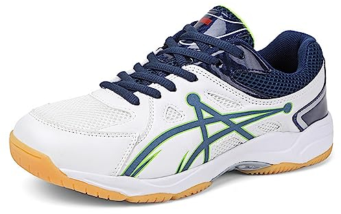 SDEQA Badmintonskor för vuxna, herrar, barn Tennis Squash Sneakers Träningsskor för inomhusplan för squash volleyboll,A,44 EU