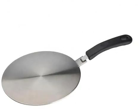 TAMOJO Küche Abnehmbare Hitze Diffusor Induktion Konverter Adapterplatte Edelstahl Induktionsplatte Adapter mit Bakelit Griff (24CM)