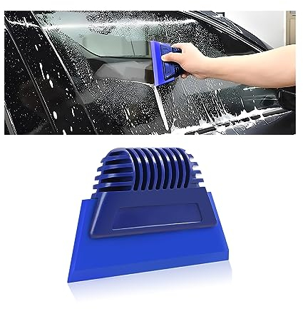 JNNJ Autofolie Fensterfolie Lackschutzfolie Tönungsfolie Rakels, Soft Gummi Rakel Fensterabzieher für Autofolie Installation, Auto Vinyl Werkzeug Kit Autofolie(Blau)